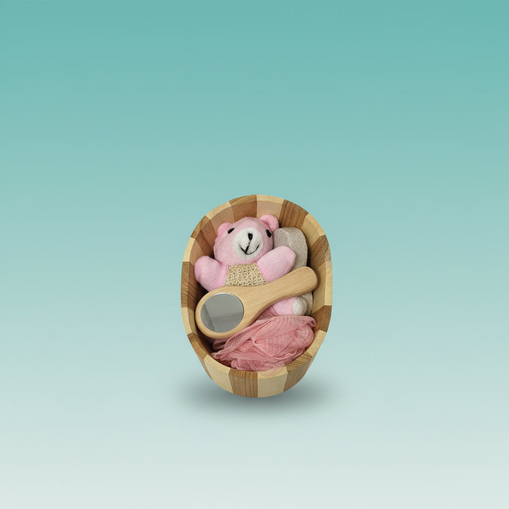 Loofah set with Soft Toy by Gifthubmart
