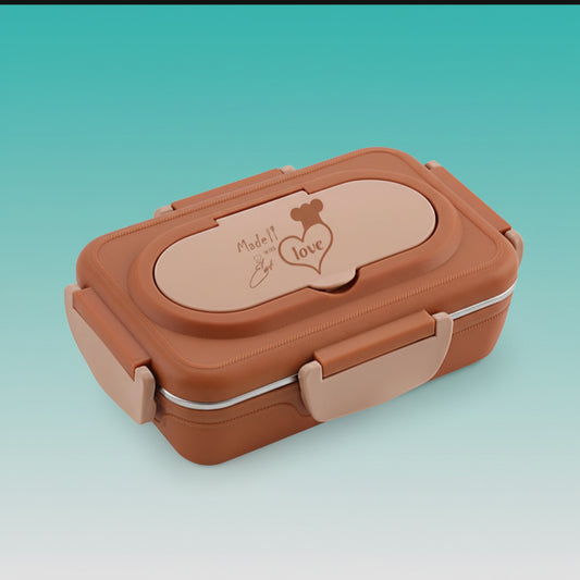 Love Insulated Lunch Box (Steel)- Flame 750 by Gift Hub Mart