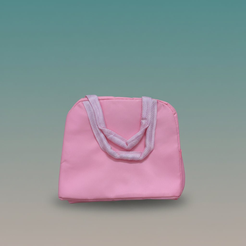 Lunch Bag GBT51082 by Gift Hub Mart in pink fabric with twin handles