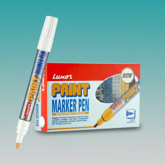 Luxor Paint Marker Pens White by Gifthubmart