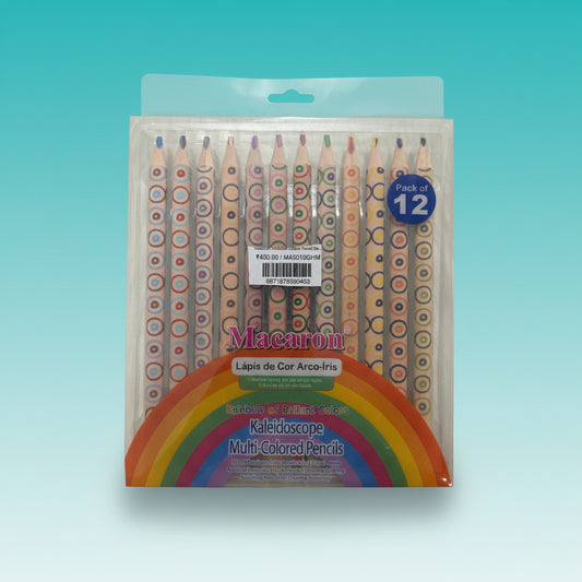 Macaron Rainbow Colour Pencil Set of 12 by Gift Hub Mart