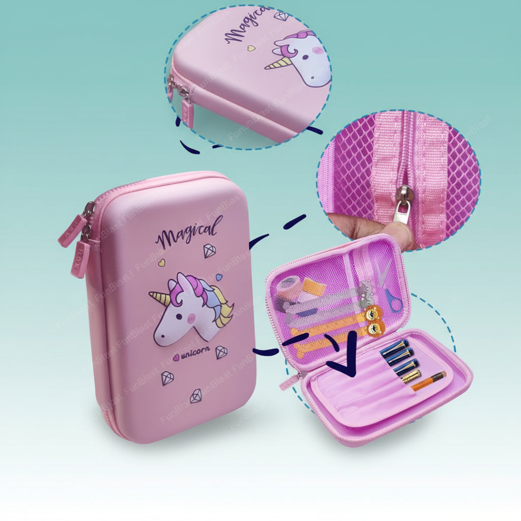 Magical Unicorn Broad Pencil Case by Gift Hub Mart