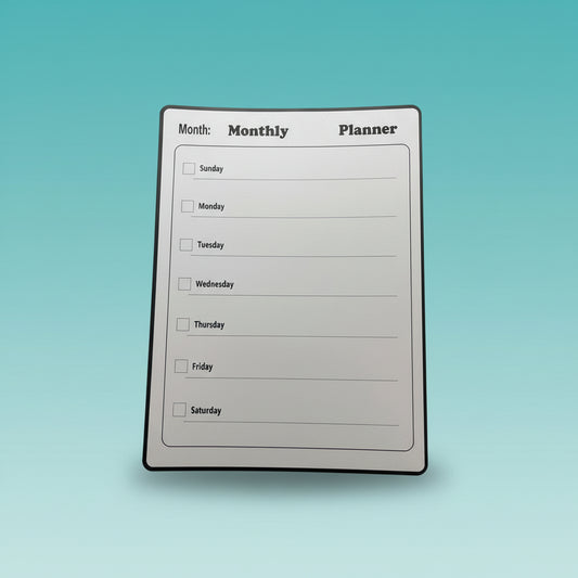 Magnetic Weekly Planner Black & White by Gifthubmart