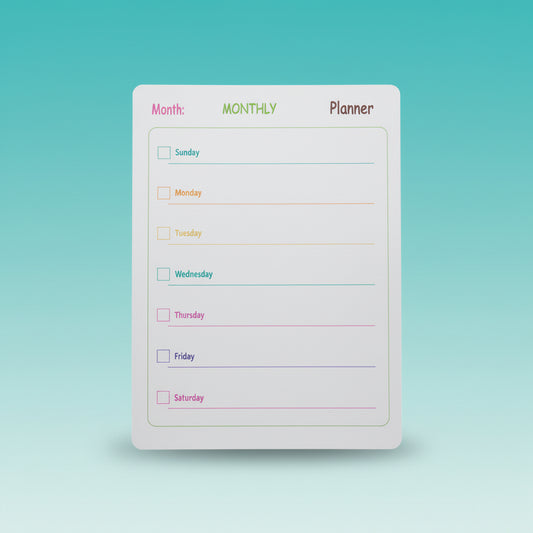 Magnetic Weekly Planner Multicolour by Gifthubmart