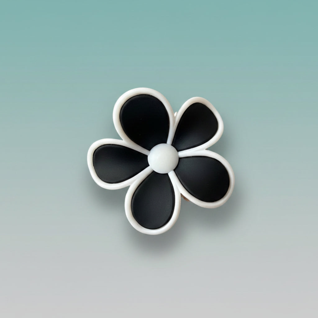 Matte Black Border Floral Clutcher- Medium by Gift Hub Mart