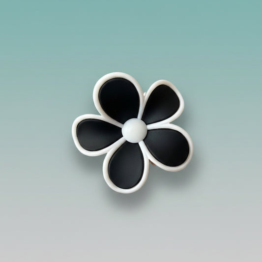 Matte Black Border Floral Clutcher- Medium by Gift Hub Mart