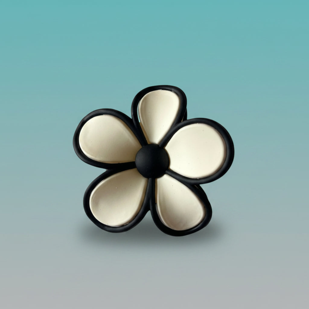 Matte Black Border Floral Clutcher- Medium by Gift Hub Mart