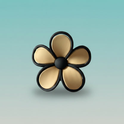 Matte Black Border Floral Clutcher- Medium by Gift Hub Mart