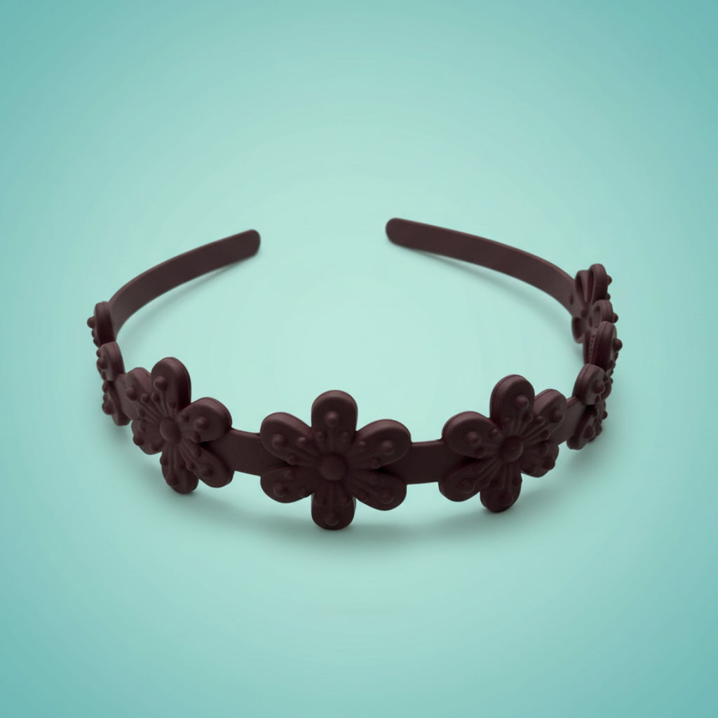 Matte Flower Hair Band by Gift Hub Mart