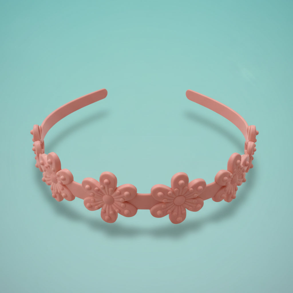 Matte Flower Hair Band by Gift Hub Mart