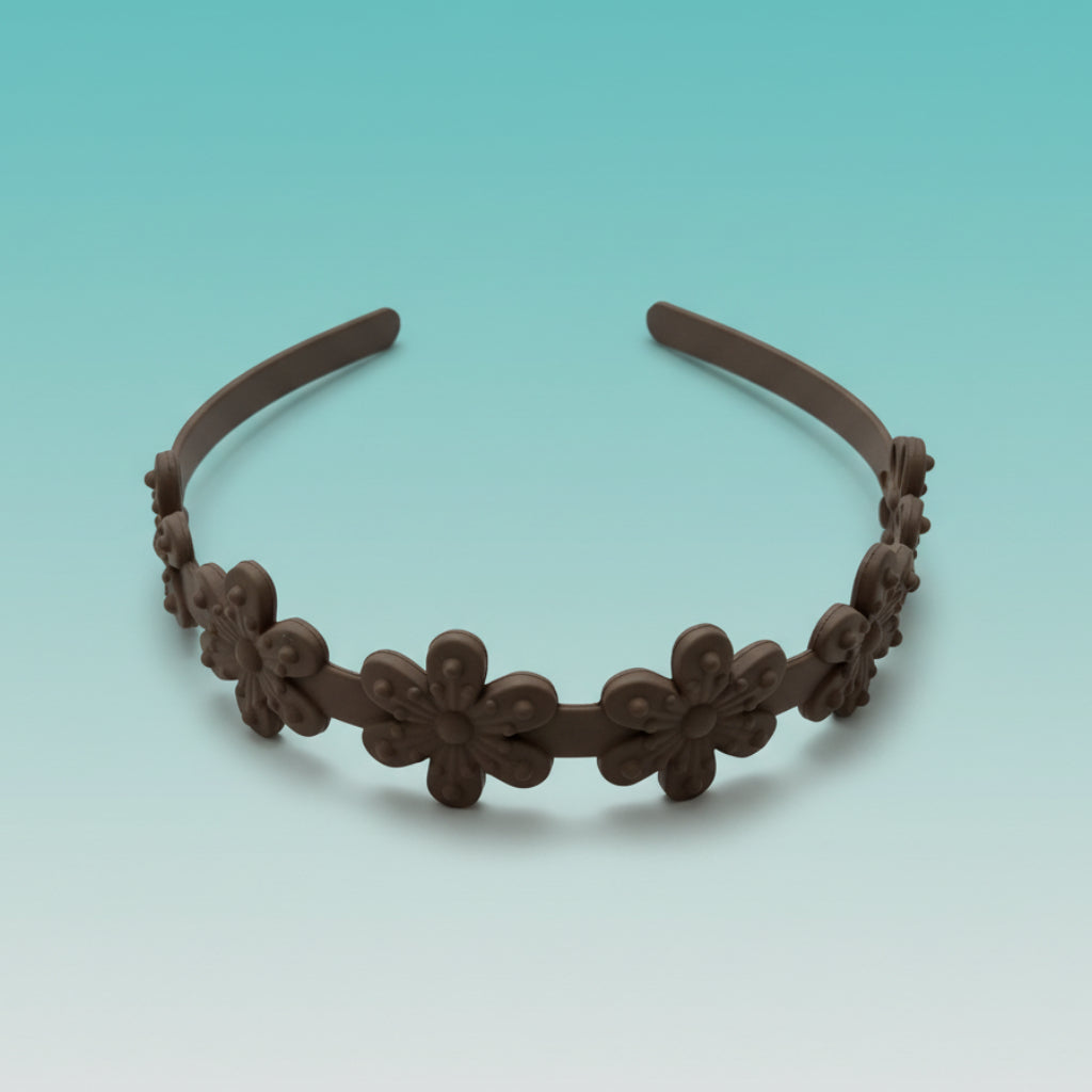 Matte Flower Hair Band by Gift Hub Mart