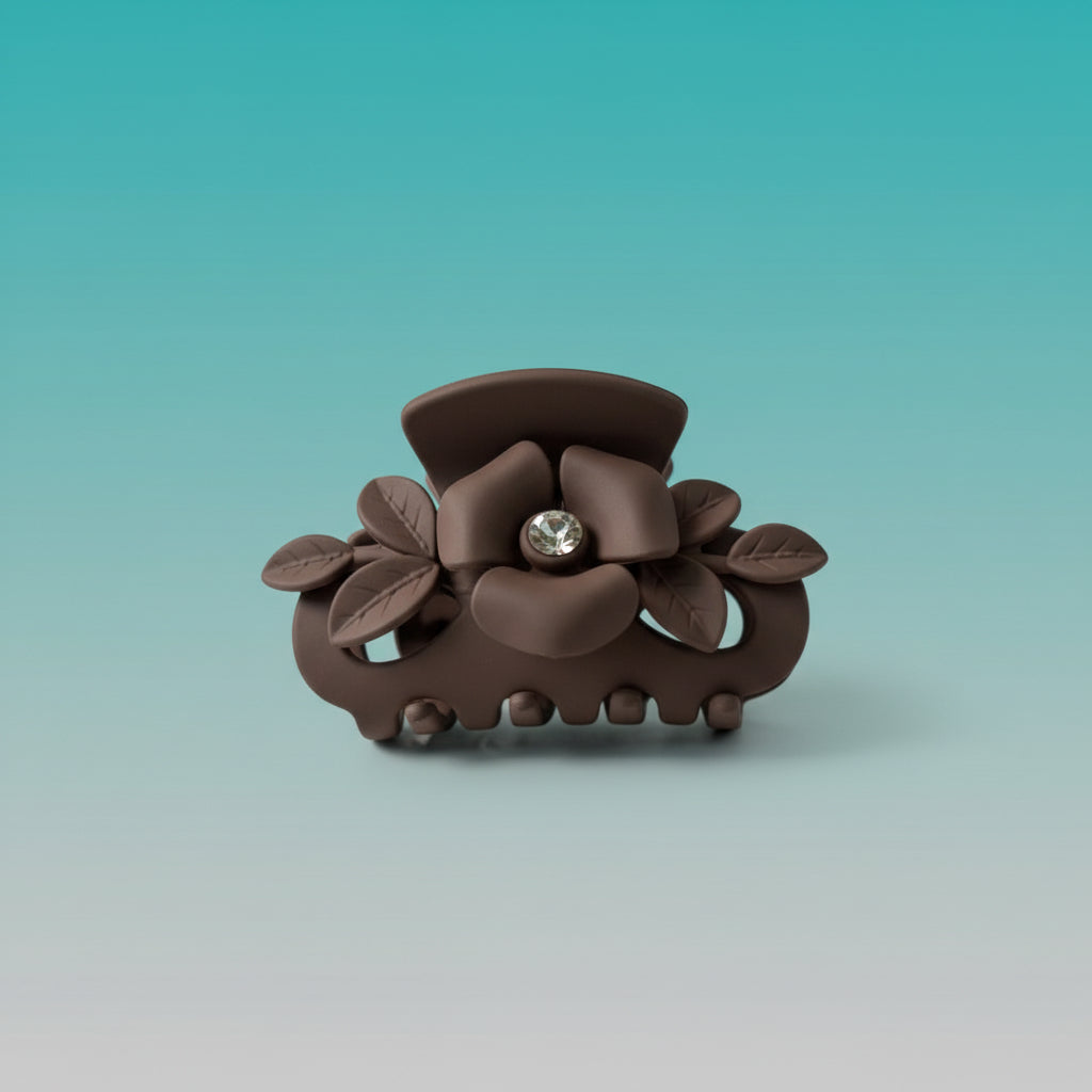 Matte Flower With Stone Clutcher- Medium by Gift Hub Mart