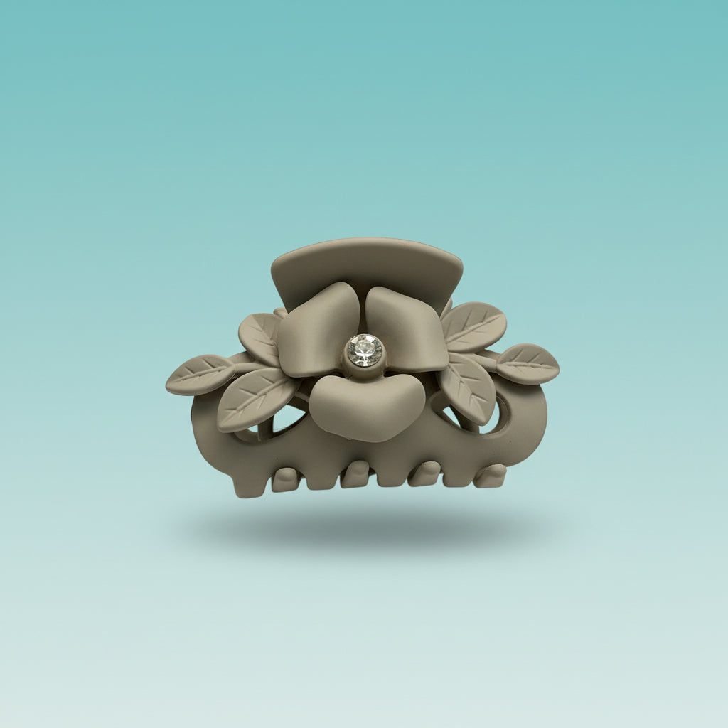 Matte Flower With Stone Clutcher- Medium by Gift Hub Mart