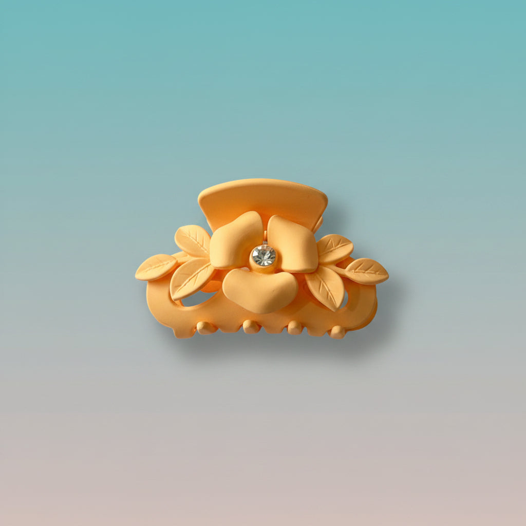 Matte Flower With Stone Clutcher- Medium by Gift Hub Mart