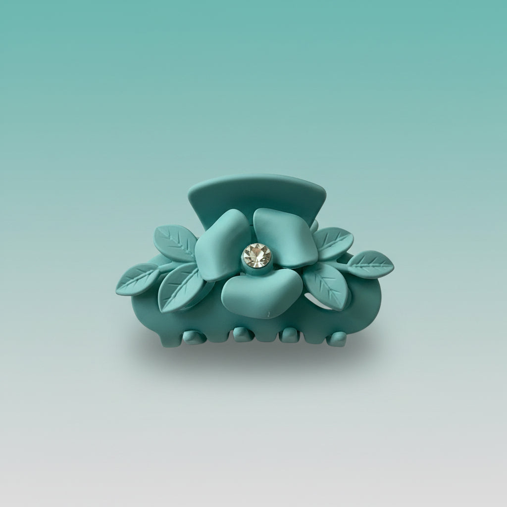 Matte Flower With Stone Clutcher- Medium by Gift Hub Mart