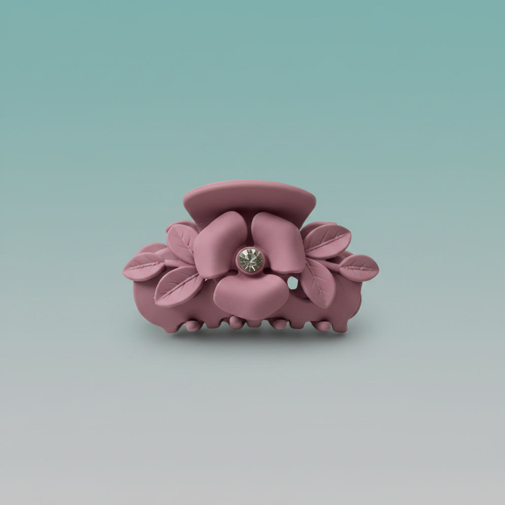 Matte Flower With Stone Clutcher- Medium by Gift Hub Mart