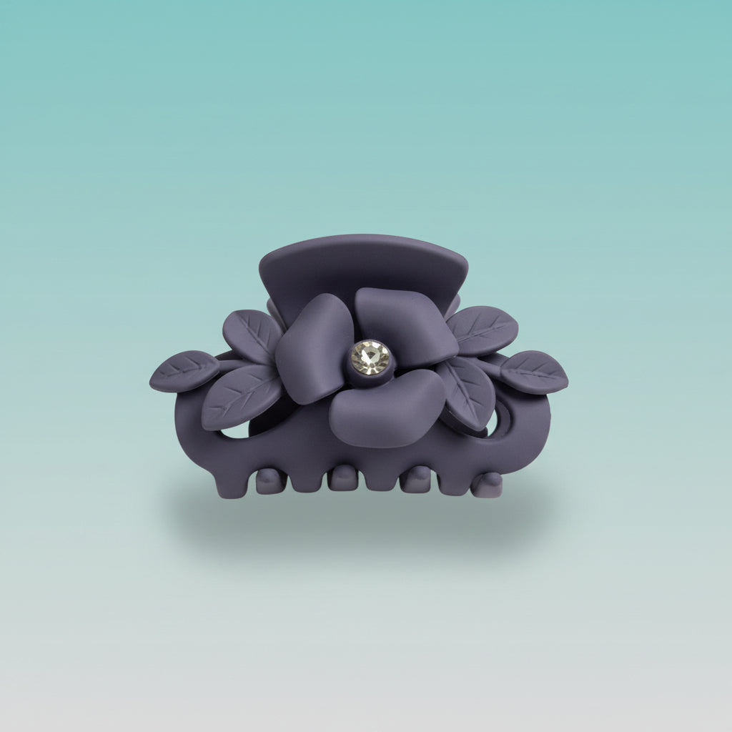 Matte Flower With Stone Clutcher- Medium by Gift Hub Mart
