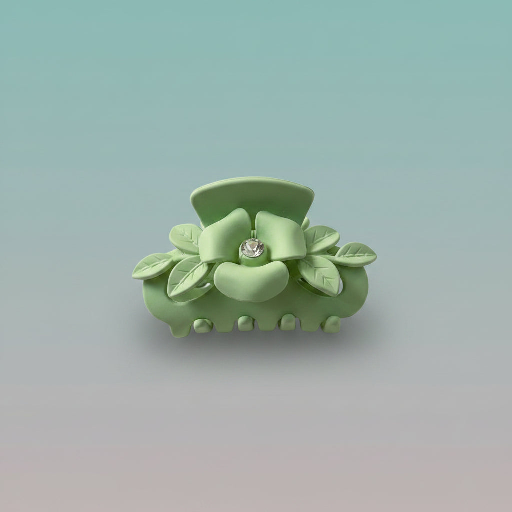 Matte Flower With Stone Clutcher- Medium by Gift Hub Mart