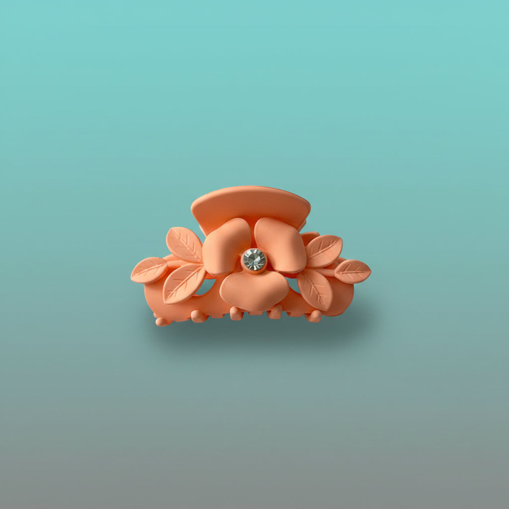 Matte Flower With Stone Clutcher- Medium by Gift Hub Mart