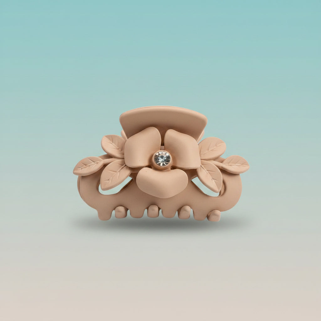 Matte Flower With Stone Clutcher- Medium by Gift Hub Mart