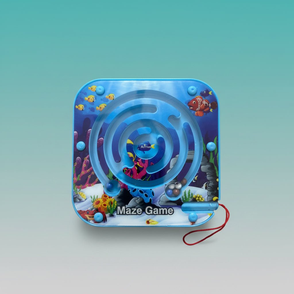 Maze Puzzle Game by Gift Hub Mart, blue spiral maze toy