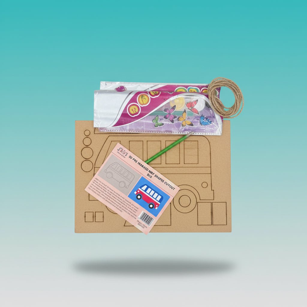 MDF DIY Painting Kit 3D A5 Bus MDPK00 by Gifthubmart
