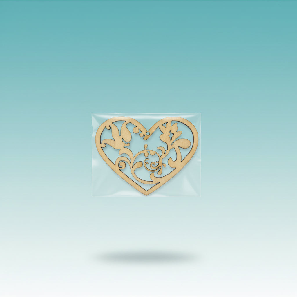 MDF Heart For Keyring