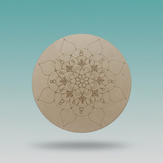 MDF Mandala Circle 8x8 by Gift Hub Mart
