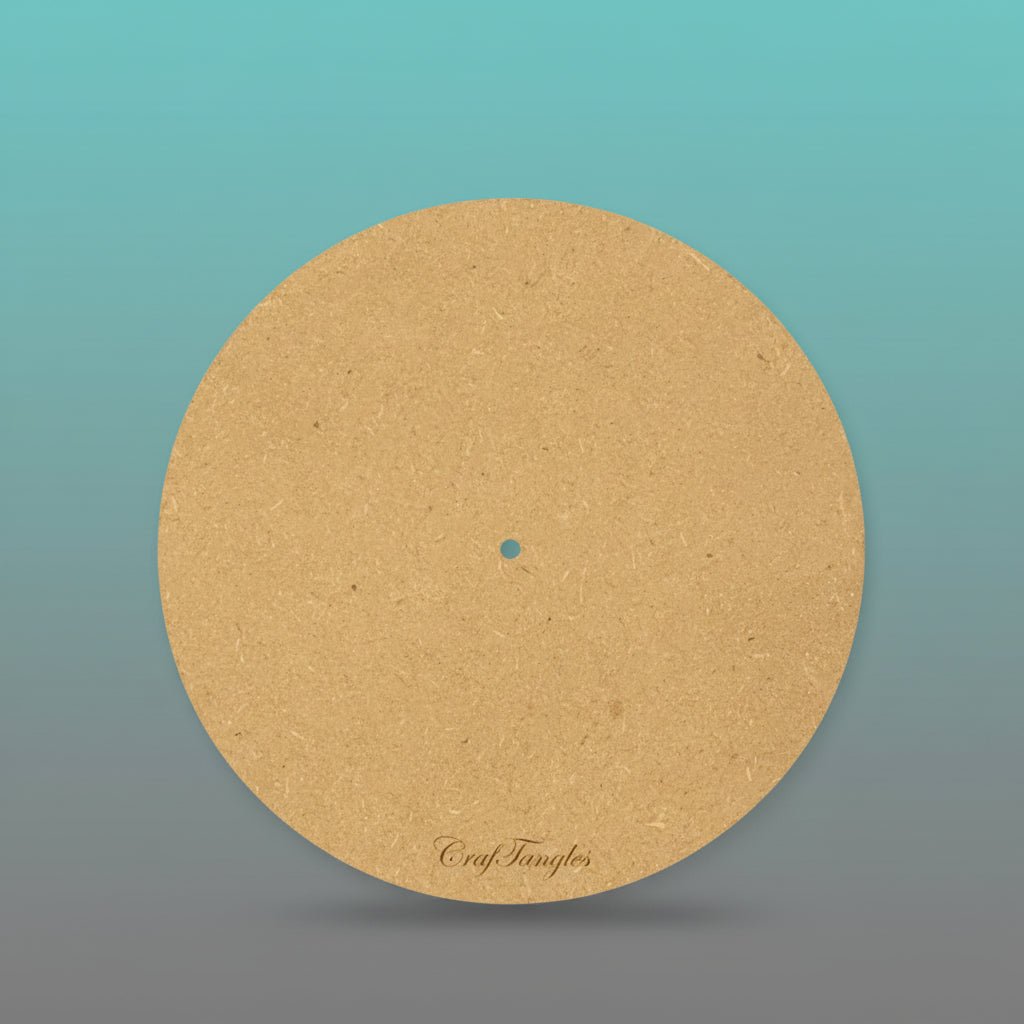 MDF Plate Round Clock 10 Inch 4MM by Gifthubmart