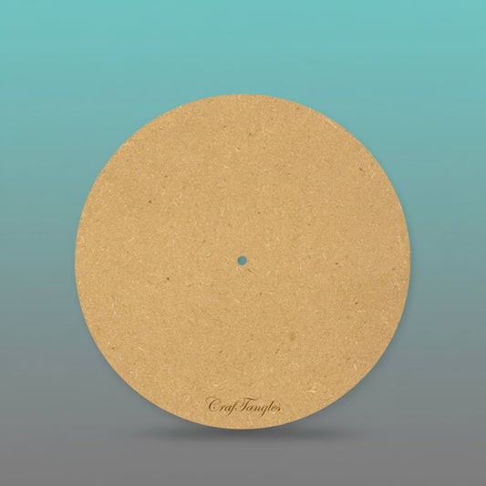 MDF Plate Round Clock 10 Inch 4MM by Gifthubmart
