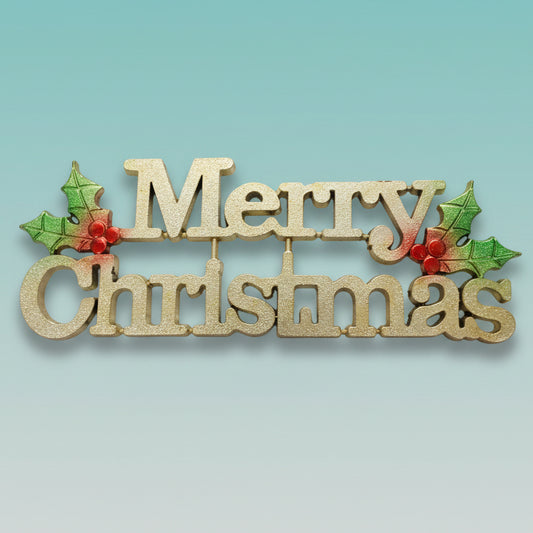 Merry Christmas Metal Banner by Gift Hub Mart