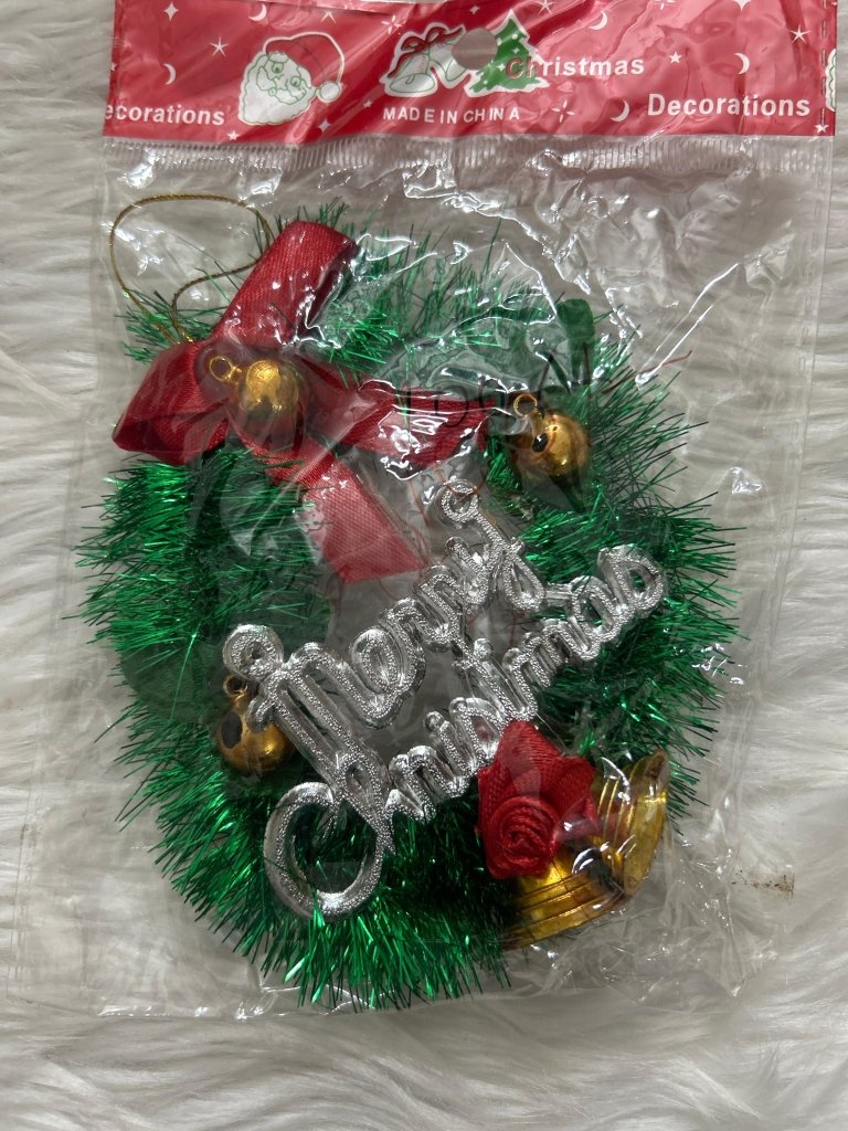 Merry Christmas With Bell Wreath by Gifthubmart