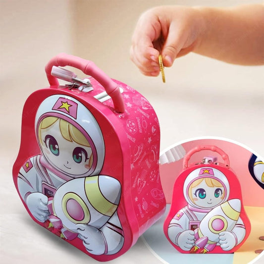 Metal Piggy Bank for Kids Space Theme - Gift Hub Mart