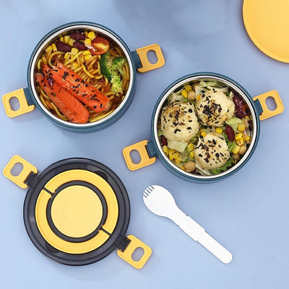 Microwave Safe 2 Layer Bento Lunch Box 1600ML by Gifthubmart