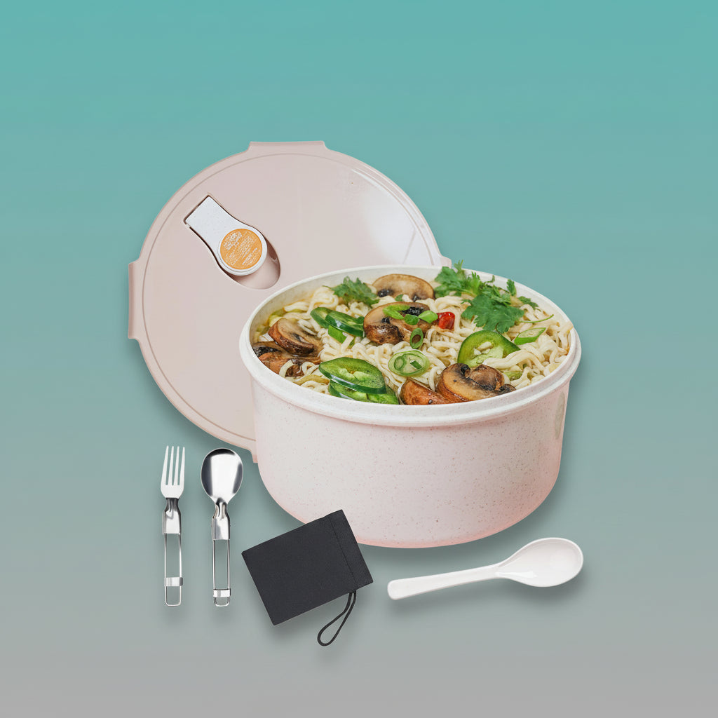 Microwave Safe Wheat Fiber Lunch Box (Gibo) by Gifthubmart
