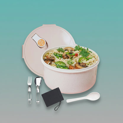 Microwave Safe Wheat Fiber Lunch Box (Gibo) by Gifthubmart
