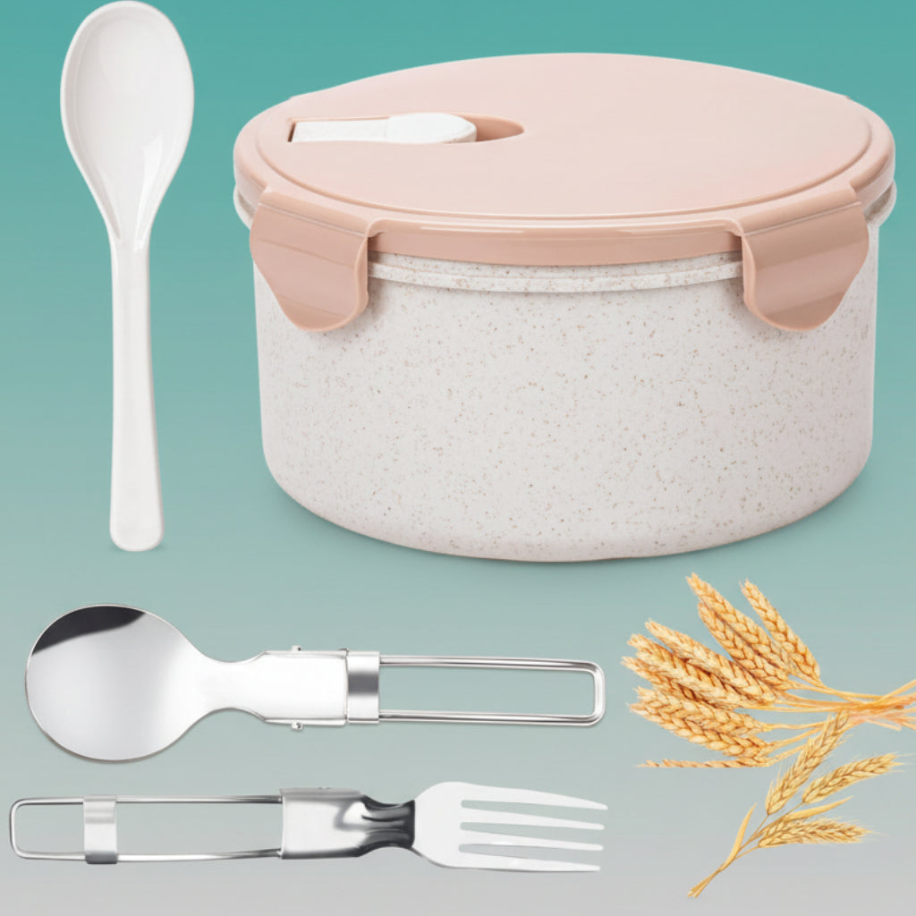 Microwave Safe Wheat Fiber Lunch Box (Gibo) by Gifthubmart