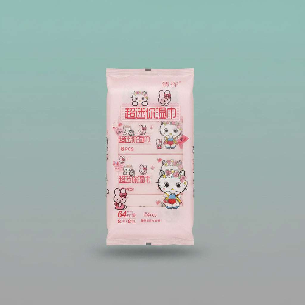 Mini Baby Wipes 64 Saches by Gift Hub Mart