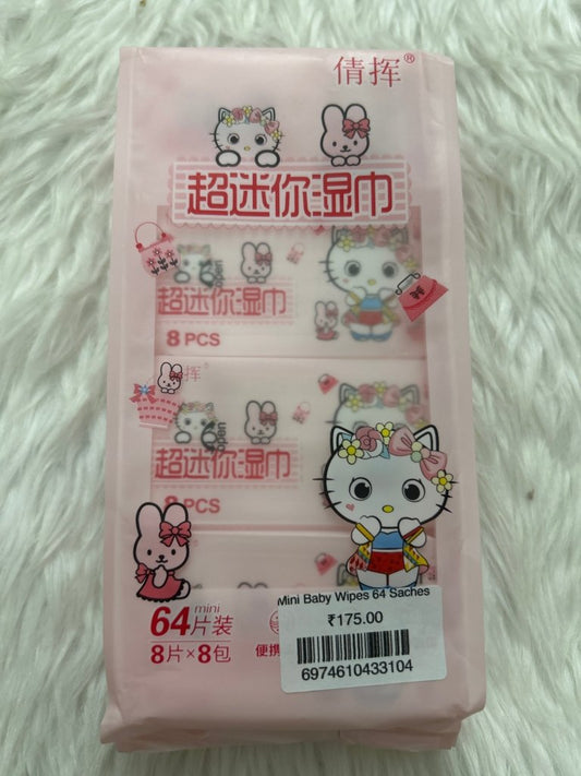 Mini Baby Wipes 64 Saches by Gift Hub Mart