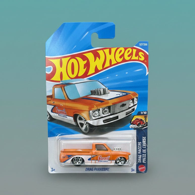 Gifthubmart Mini Car 3+ Hot Wheels orange toy car with chrome engine scoop.