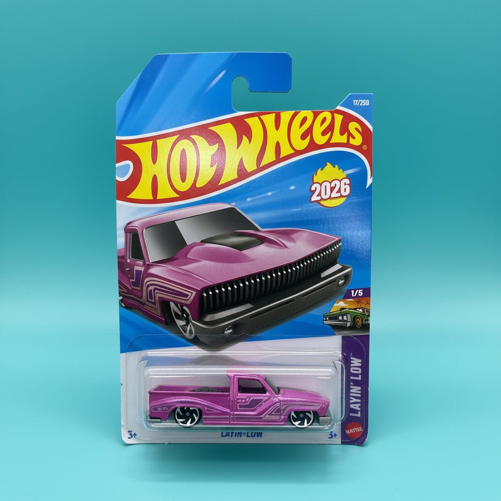 Hot Wheels Mini Car by Gifthubmart, purple die-cast toy car in blue packaging