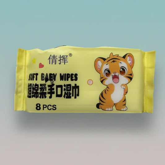 Mini Soft Baby Wipes- 8 Pcs by Gift Hub Mart