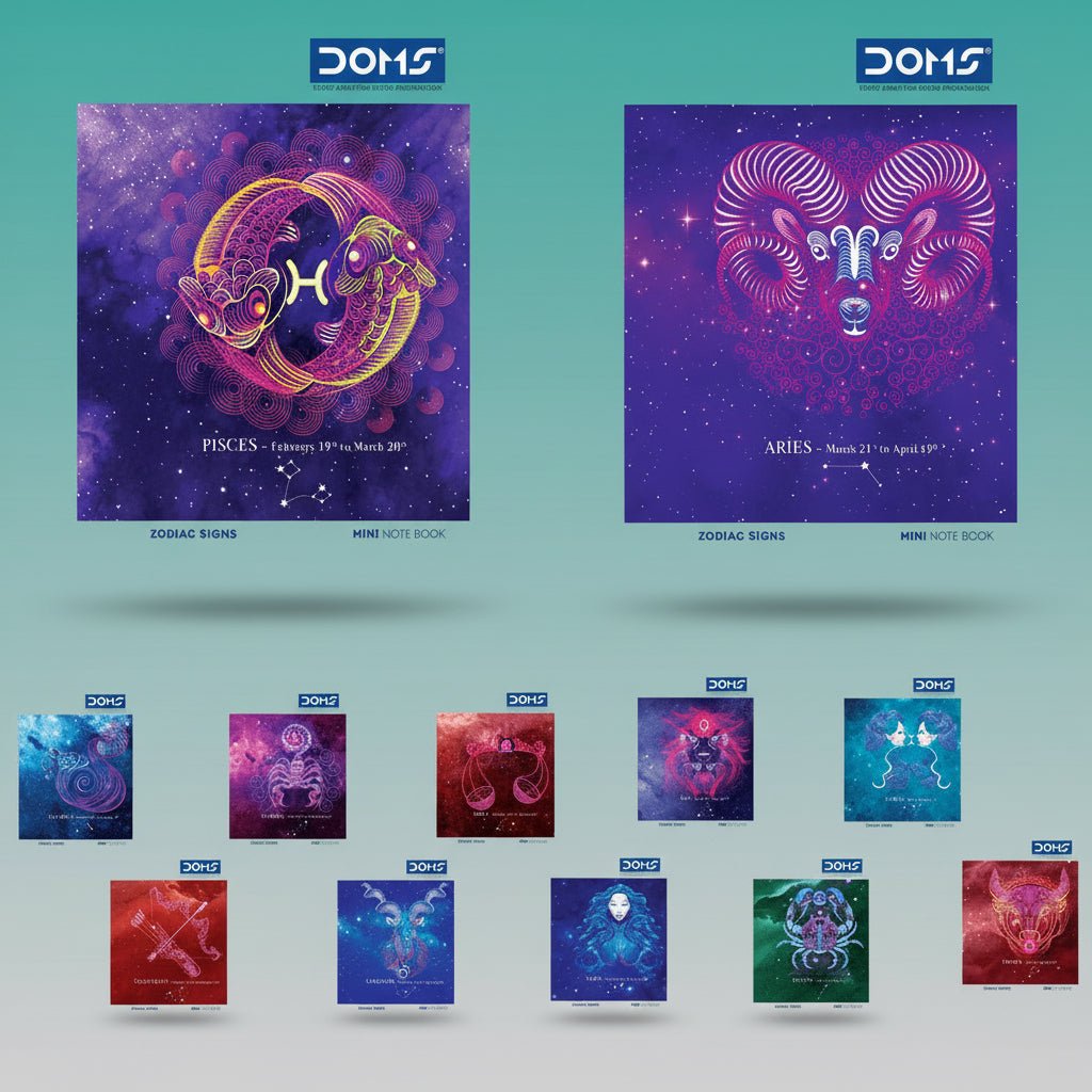 Mini Zodiac NoteBook 112 Pages- DOMS by Gifthubmart