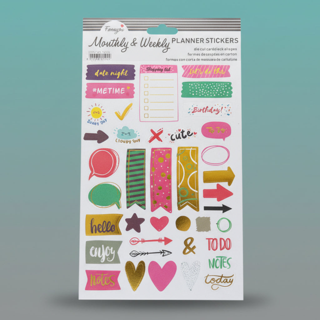 Monthly & Weekly Planner Stickers by Gift Hub Mart