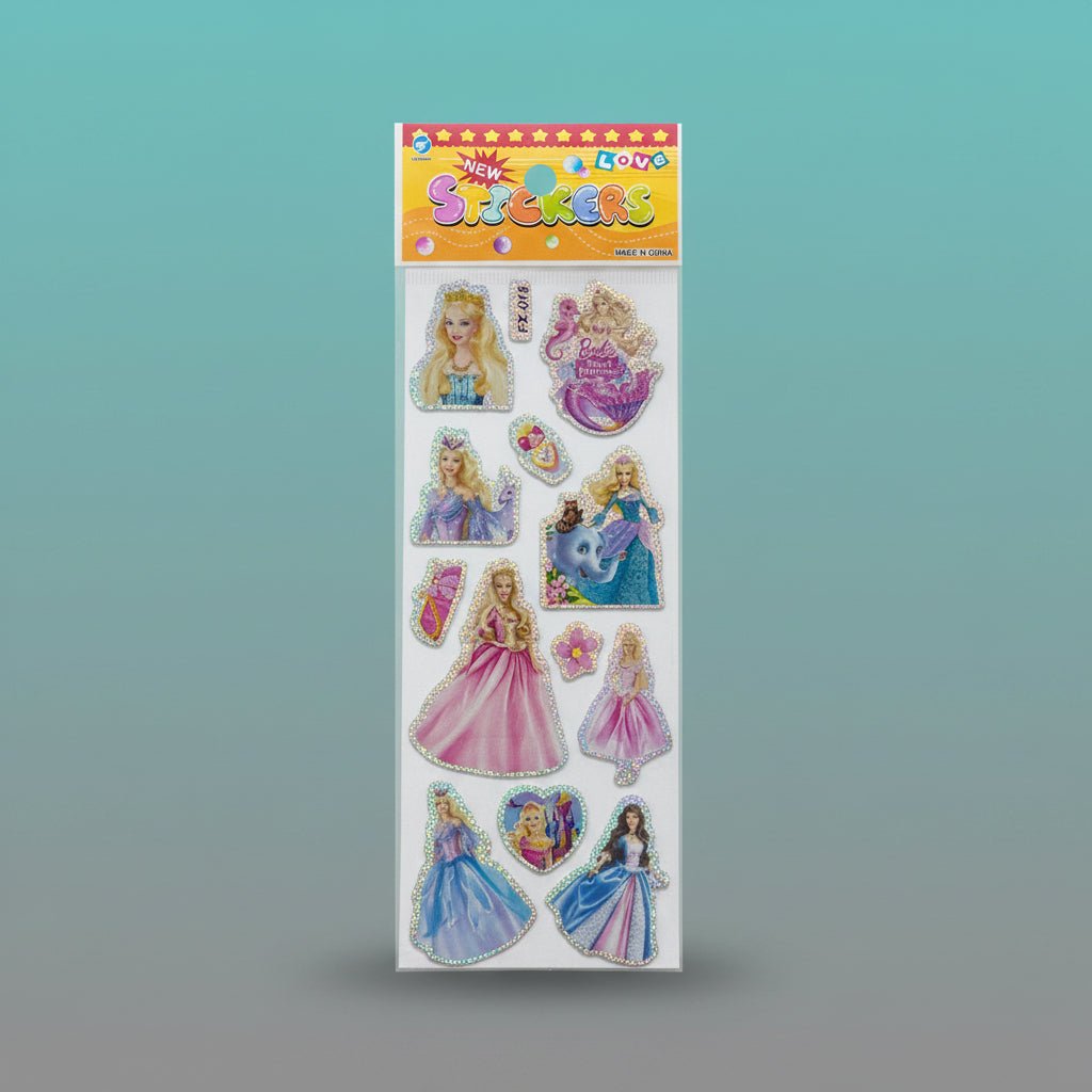 MRP10 Stickers sheet by Gift Hub Mart with holographic princess designs