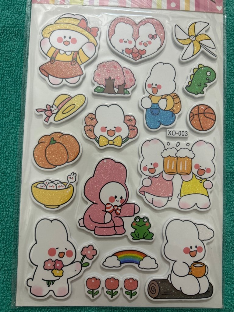 MRP100 Glitter Stickers - XO- 003 by Gift Hub Mart