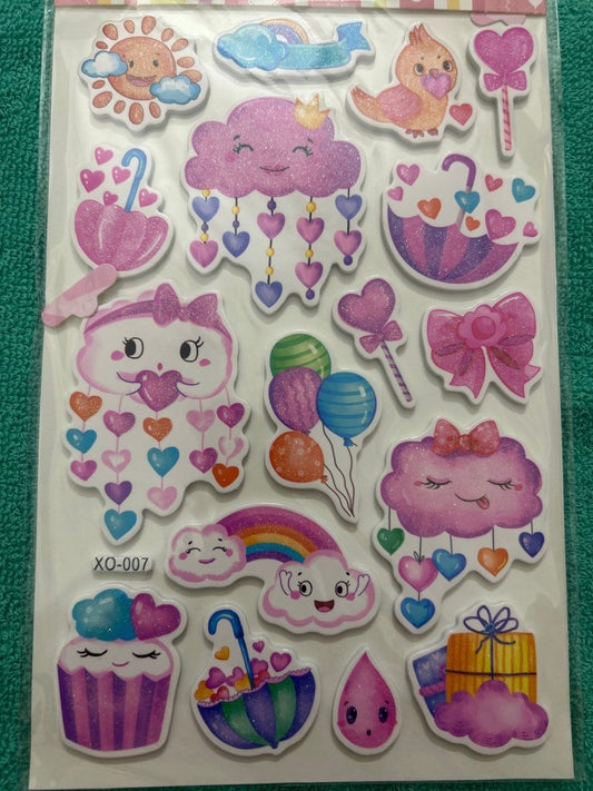 MRP100 Glitter Stickers - XO-007 by Gift Hub Mart