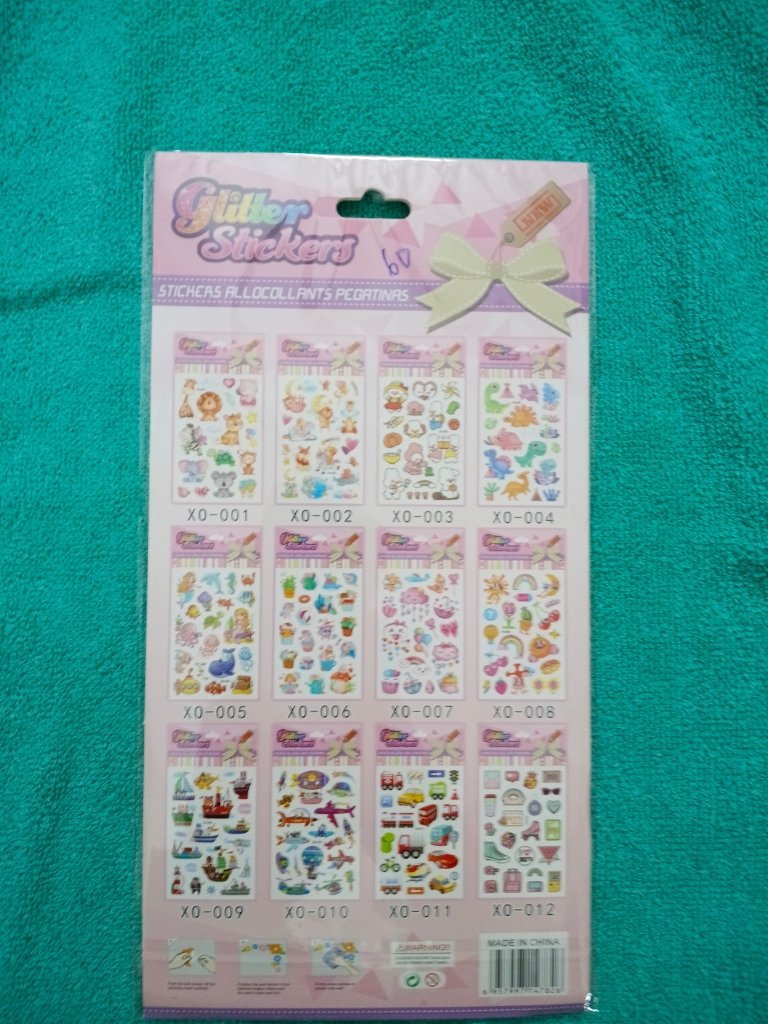 MRP100 Glitter Stickers - XO-008 by Gift Hub Mart