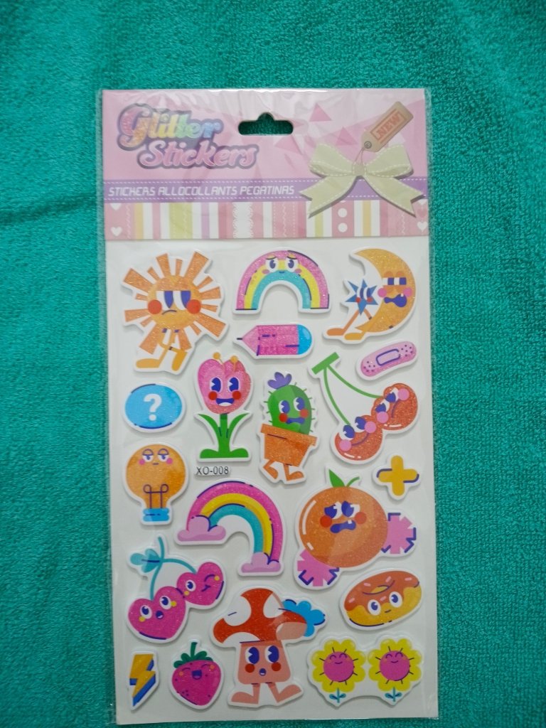 MRP100 Glitter Stickers - XO-008 by Gift Hub Mart
