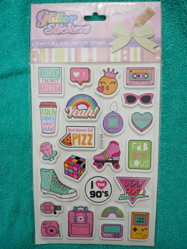MRP100 Glitter Stickers - XO-012 by Gift Hub Mart